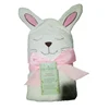 Baby infant organic bamboo hooded bath towel rabbit pattern
