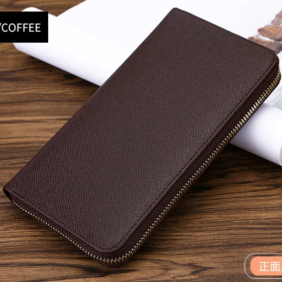 

2019 New Men's PU Leather Long Section Zipper Wallets phone Bag for men, Various colors available