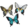 3D metal Sculpted Butterfly Trio decor hanging Wall Art