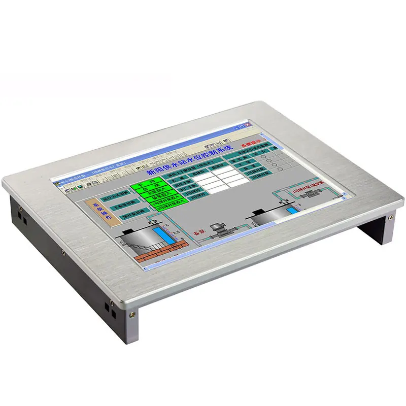 

15 Inch ip65 grade waterproof embedded and fanless touch screen industrial panel pc with win 10 linux system