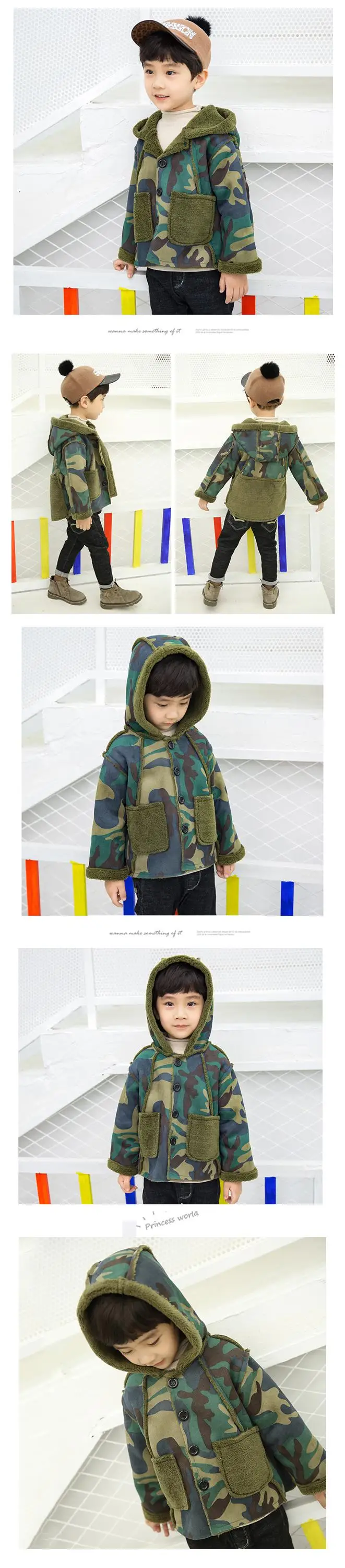 DRLEBE1810B04 Wholesale camouflage winter jacket kids clothes boy jackets
