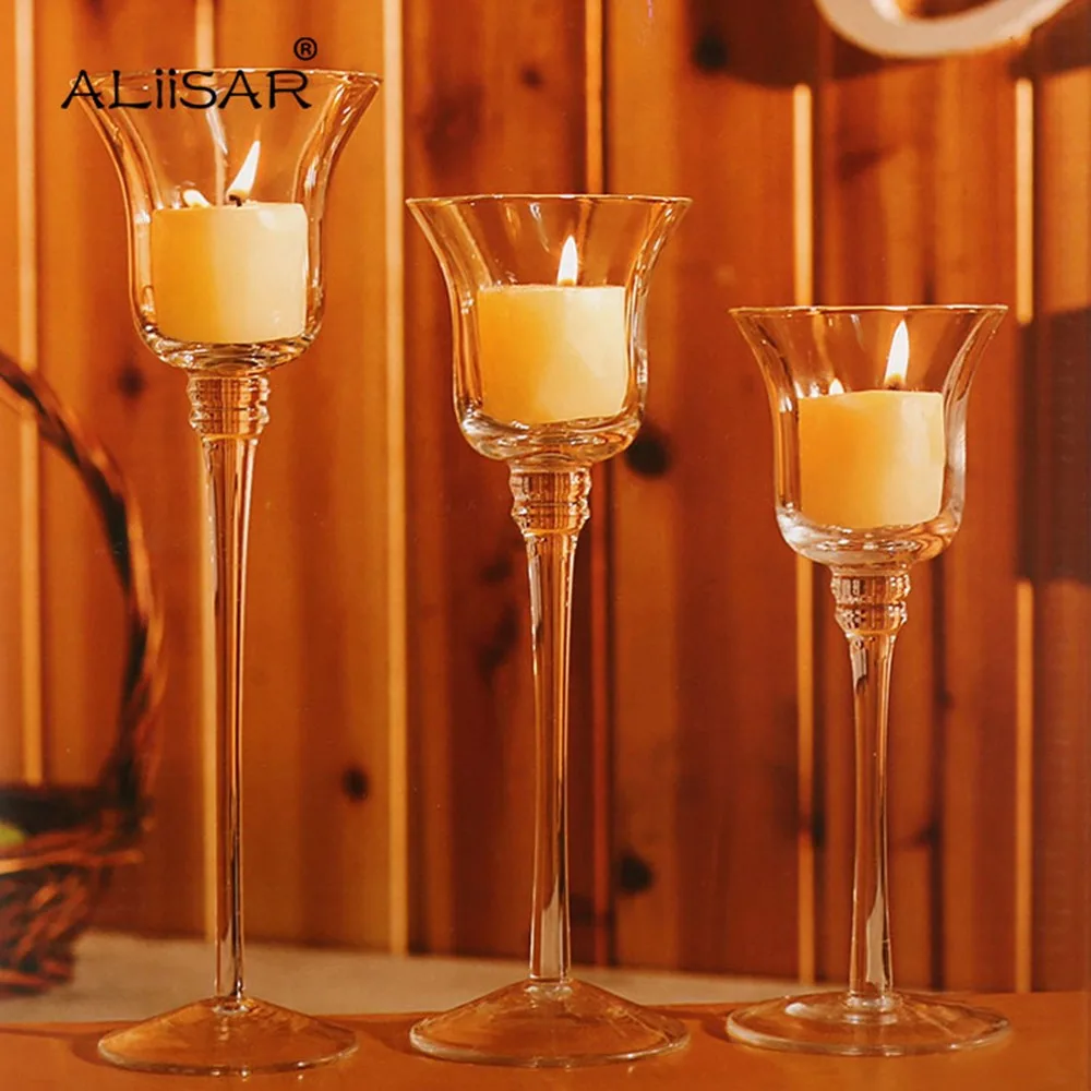 Hotsale Wedding Decoration Clear Long Stem Glass Candle Holders Buy Long Stem Glass Candle