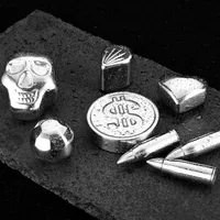 

Whiskey stone, custom engraved stainless steel ice stone ,different shape