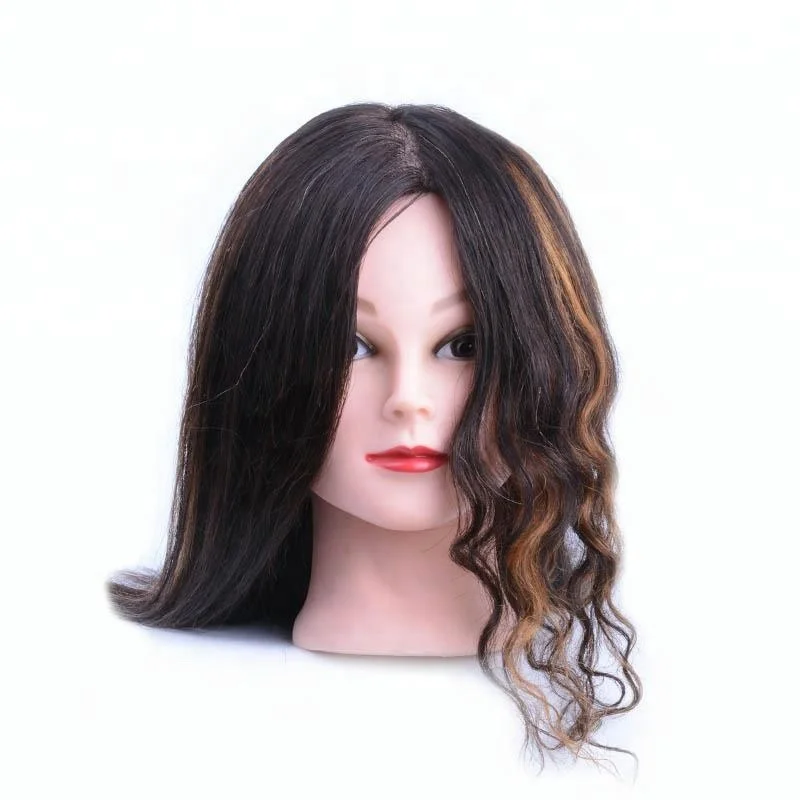 

Wholesale training mannequin head for hairdresser, Natural black 613# 27# and so on