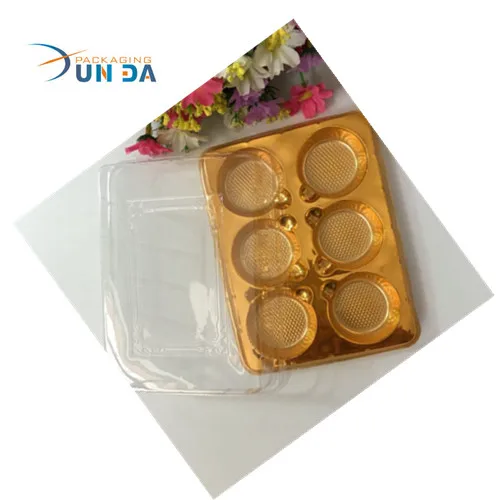 Available Clear Plastic Egg Tart Tray With 6 Compartments Food Grade