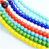 Fashion 4mm/6mm/8mm/10mm Pinkycolor Loose Glass Round Beads