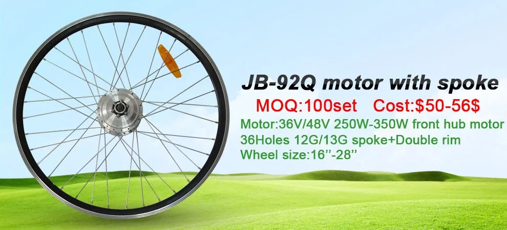 JB-92Q 36v 250w high torque brushless hub dc motor for bike