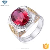 Lord of the rings men precious large natural ruby stone jewellery rings