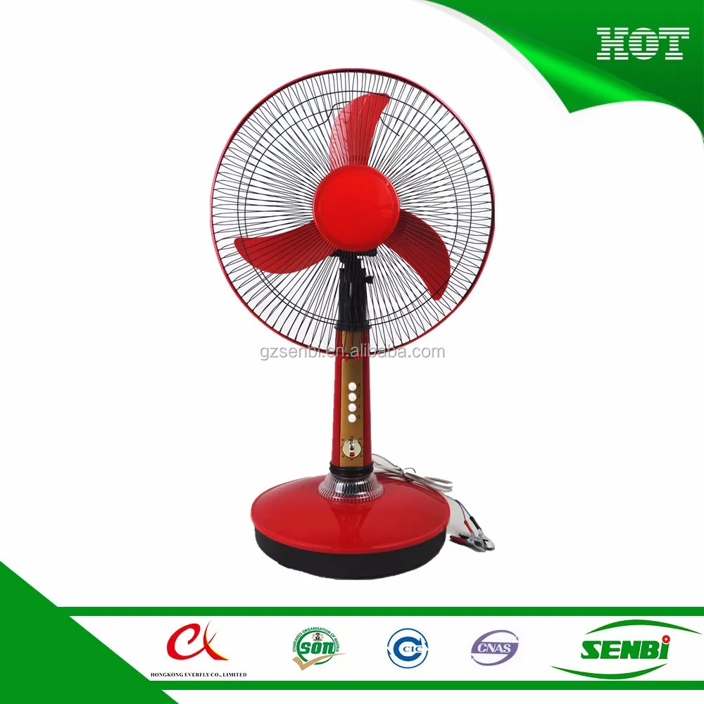 Hot Selling 16 Inch Electric Battery Powered Desk Fan 12v 15w