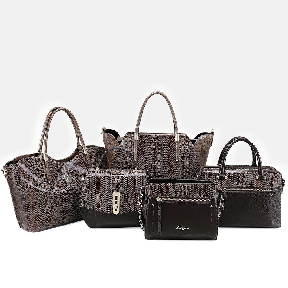 

Cowhide leather head layer full grain oil waxed leather crocodile pattern real leather handbags for women ladies