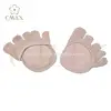 Wholesale lady summer invisible half footie toe socks ; footie cushioning five toe socks