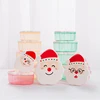 Customized Santa Claus Shape Clear Plastic Containers Box with Hinged Lid Bead Storage Box Case