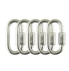 M6 stainless steel D Shape Locking Carabiner M4 Stainless Steel Quick Link Chain Connector Keychain Ring Buckle