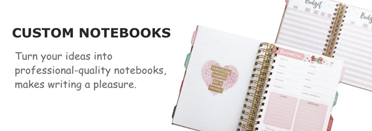 Custom Sketchbook Diary Journal Student Agenda Book Memo Retro Coil Spiral Notebook