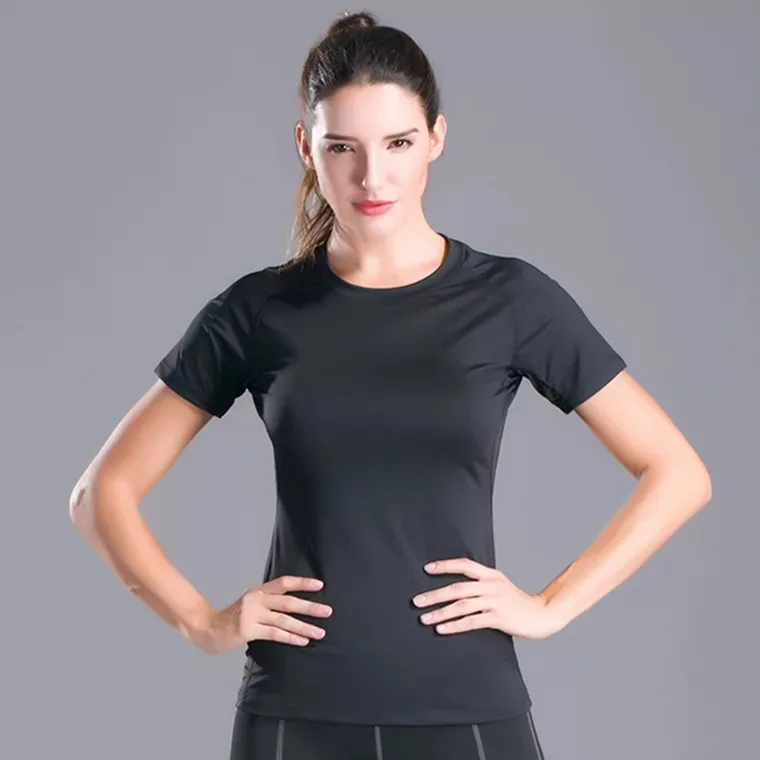 

Women's Short Sleeve Quick Dry Yoga Tops Activewear Running Workout T shirt