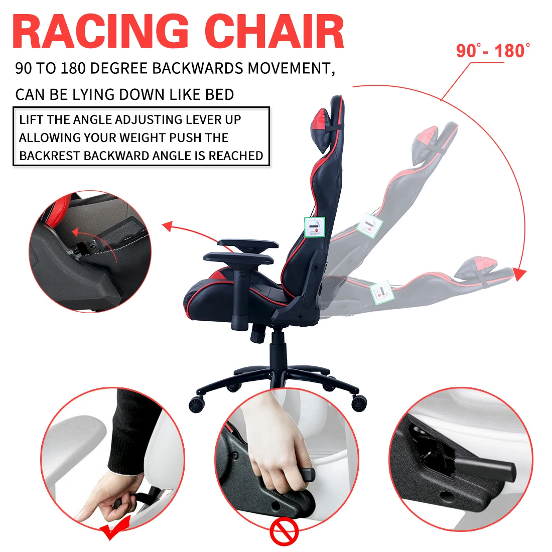 Guyou Y 2689 Ergonomic Reclining Relax High Back Office Gaming