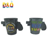 

OEM logo printed custom color gun shaped shot glass