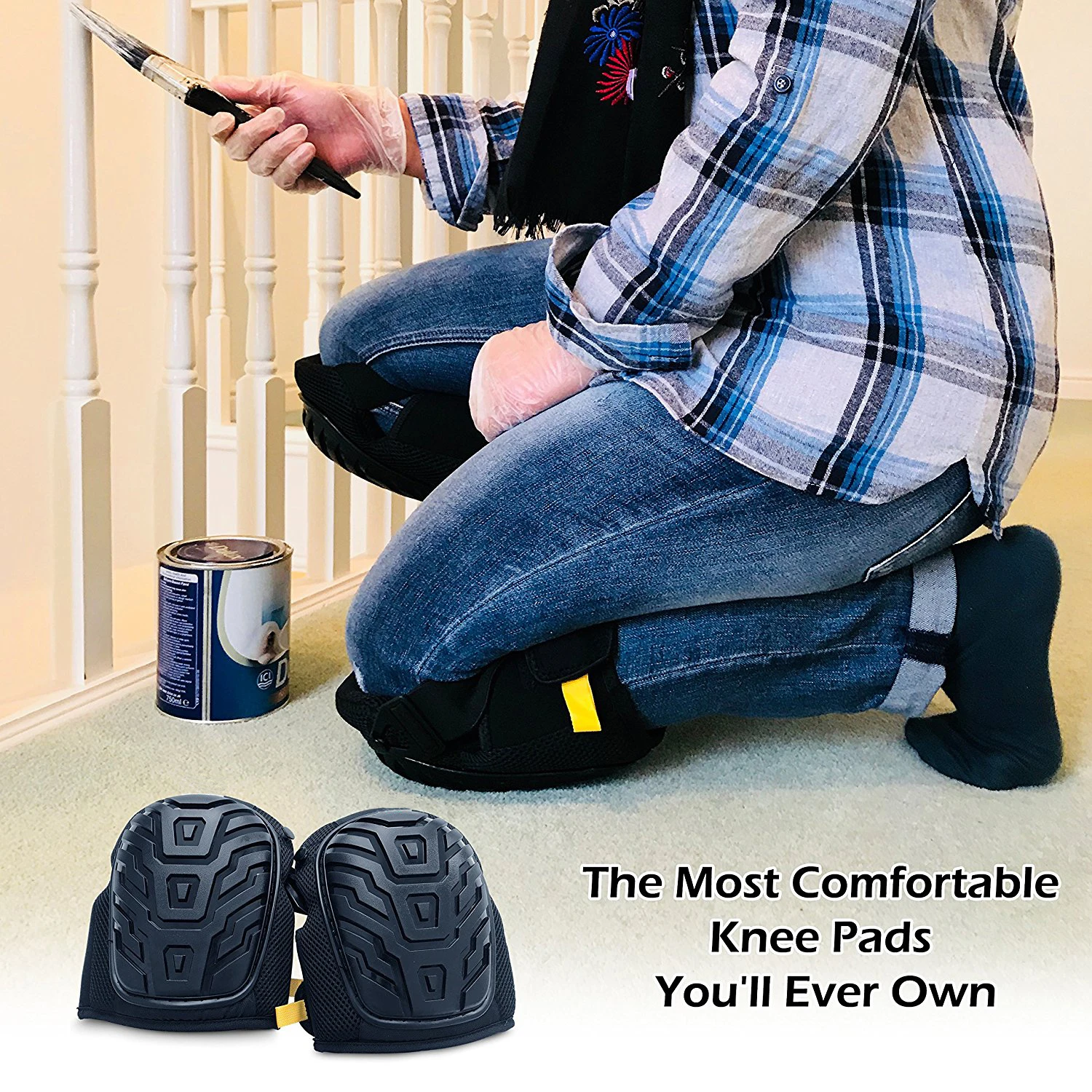 Heavy Duty Knee Guard With Gel Cushion Knee Pads For Construction