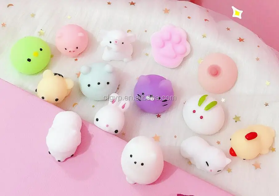 Chutai New 20pcs Kawaii Mochi Squishy Party Favors Soft Mini Animal ...