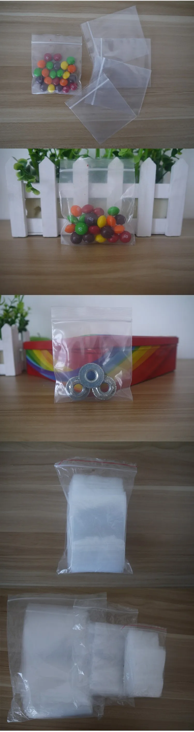 Grip Seal Bags Self Resealable Poly Zipper Bag Clear Plastic Polythene