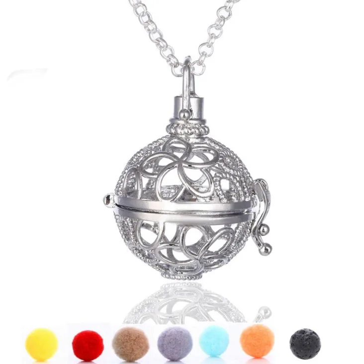 

Silver Locket Necklace Fragrance Essential Oil Aromatherapy Diffuser Necklaces, Gold , platina, old-silver, silver, bronze