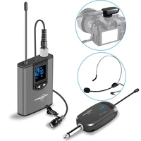Wireless headset microphone for Iphone and DSLR camera recording, presentation, speech,…