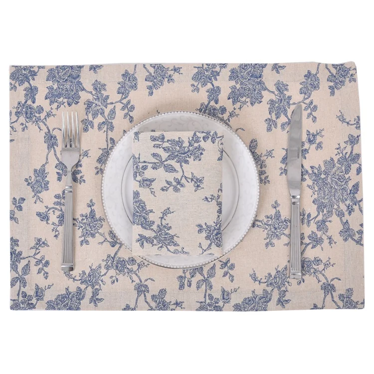 

Restaurant Dining Table Placemat Cotton Linen Place Mat Cup Coaster Pad
