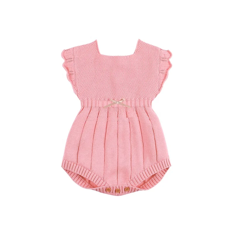 

organic cotton knitted cotton plain baby romper set jumpsuit customised, Customized color