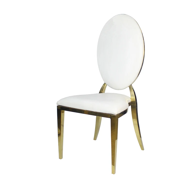 

New Design banquet chair gold Luxury stainless steel wedding chairs Dining Stainless Steel Chair
