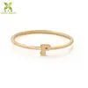Happy beauty jewelry letter p gold stacking ring