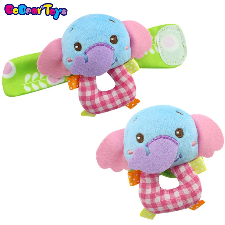 Bobeartoys Custom Baby Soft Stuffed Toy Wrist Rattle Toys Fabric