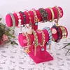 3 layers Velvet Jewelry Bracelet Bangle Hair Loop Band Watch Display Stand Holder Rack Black
