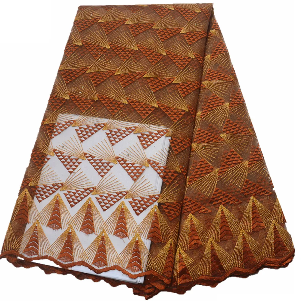 

Beautifical french lace cheap bridal lace gold orange african fabric ML4N658, Can be customized