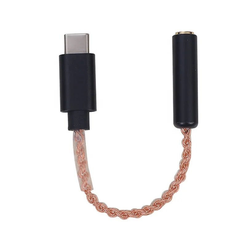 

USB Type C DAC HiFi Digital Stereo Audio Amp Cable Adapter, Black