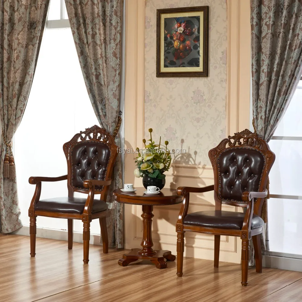 vintage wood armchairs