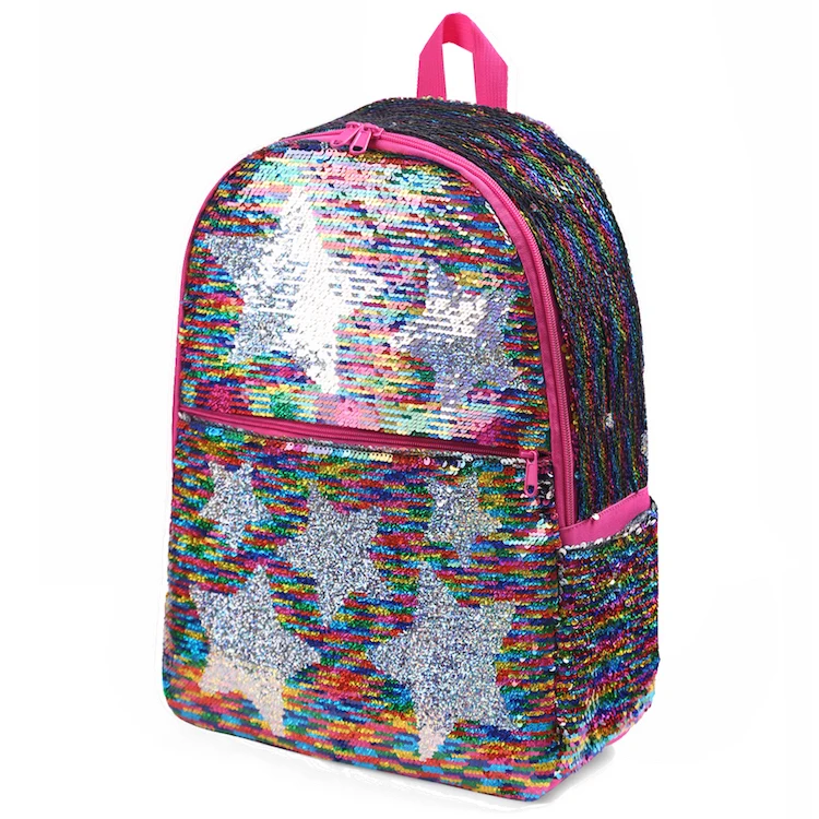 

Teen Glitter Sparkly Back Pack Cute Elementary Book Bag Kids Sequin School Backpack Unisex Kids