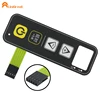 Single Embedded Tactile Embossing Buttons 6 Layers keypad cover polyester front panel 4 button Membrane Switch with leds