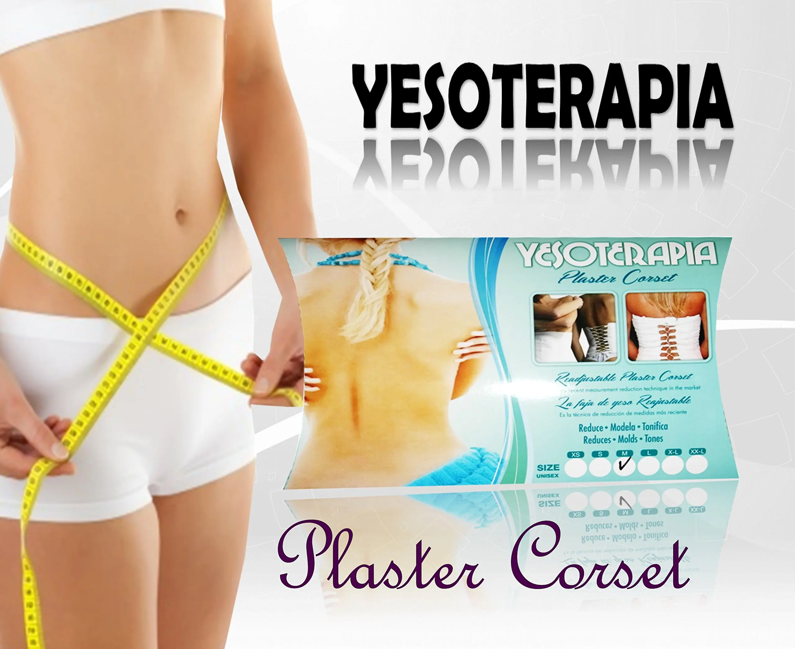 Clothing Shoes Accessories Corsets Bustiers Body Shaper Yesoterapia Plaster Corset Size L Faja Reductora Faja De Yeso