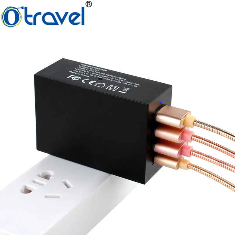 2018 New Item Portable 4 Port Usbc Phone Charger Intertek Multi Micro