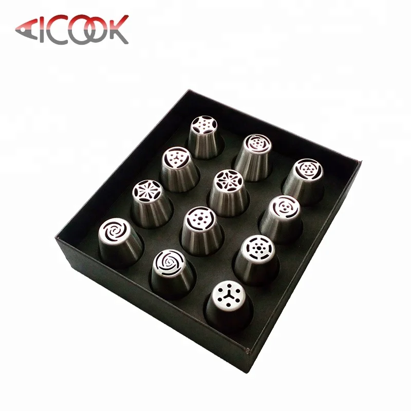 

Stainless steel cake tools russian piping tips, As sample
