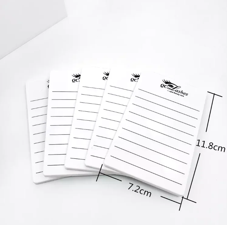 Custom Logo Eyelash Extension Crystal Pallet Acrylic Lash Tile Hand Plate Lash Holder Adhesive Glue Eyelash Tools Pallet Holder