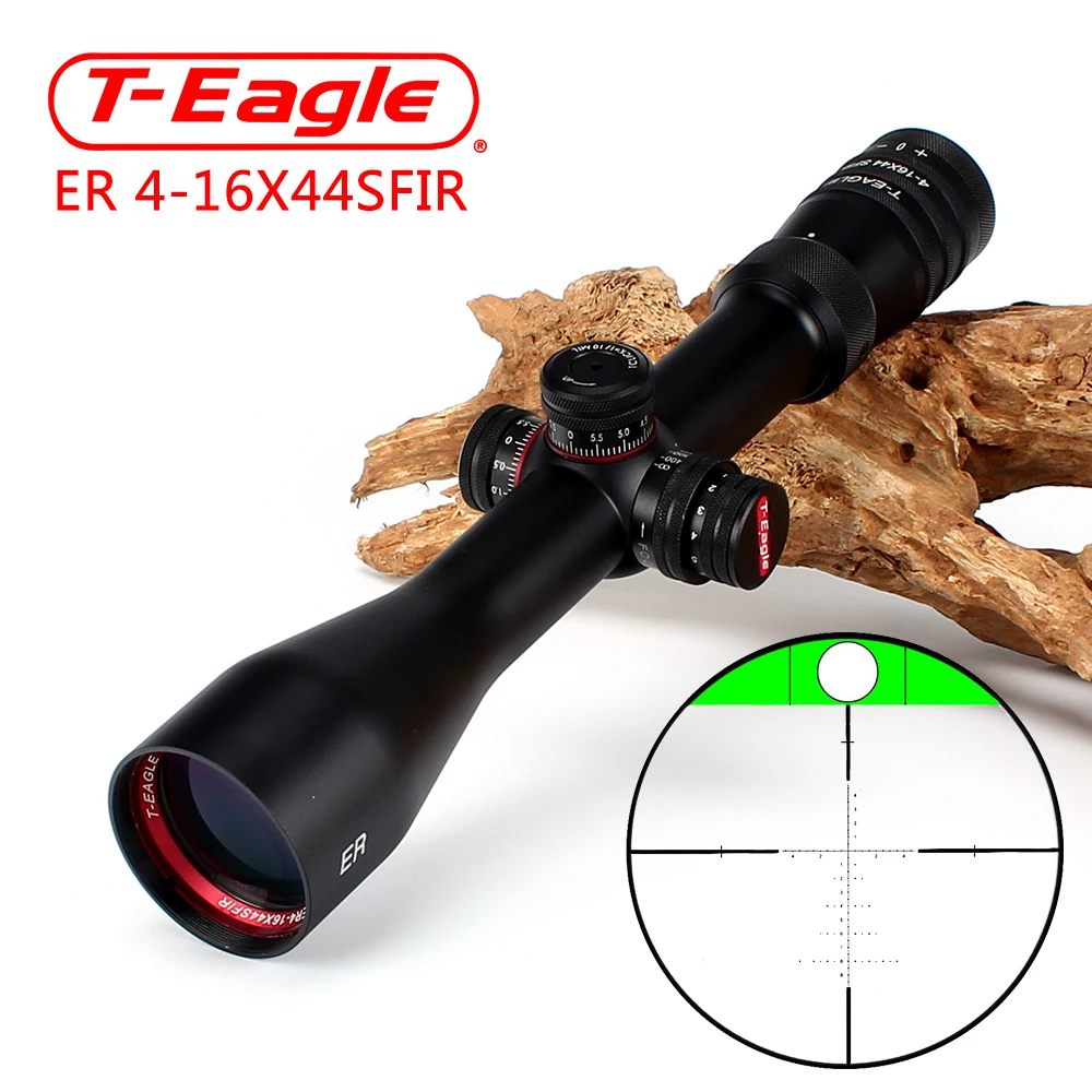 

Wholesale T-Eagle ER 4-16X44 SFIR Riflescope Red Illuminated Reticle Turrets Lock Reset Rifle Scope With Built-in Bubb Level, N/a