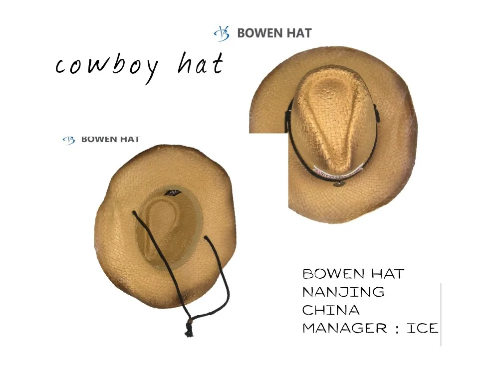 Western Unisex Lala Straw Cowboy Hat With Rope Buy Western Unisex