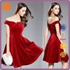 The new women's fashion strapless dress Slim long velvet wine red cocktail dresses