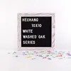 High Quality Vintage White Wood Frame Farm House Rustic Style Felt Letter Board with Letters