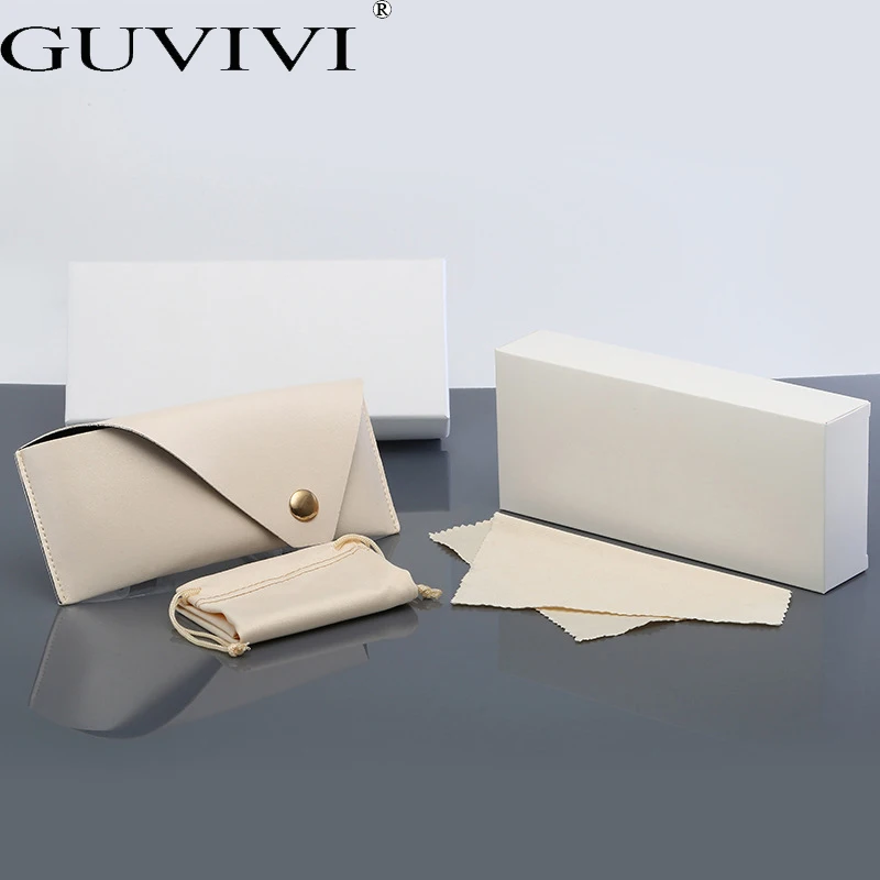 GUVIVI Eyeglasses case sunglasses customize logo Pouch leather sunglasses case