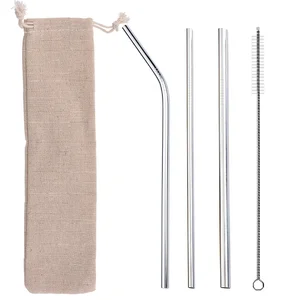 Image of Eco friendly Stainless Steel Customlogo Metal Drinking Straw