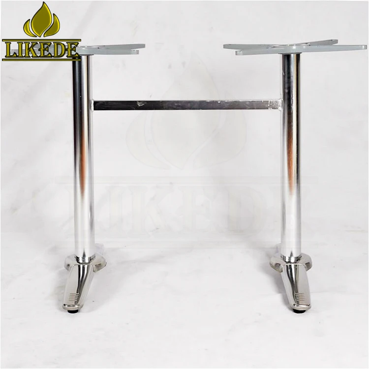 Hot Sale Low Price Double Legs Steel Pipe Table Base 304# Stainless Steel Table Frame