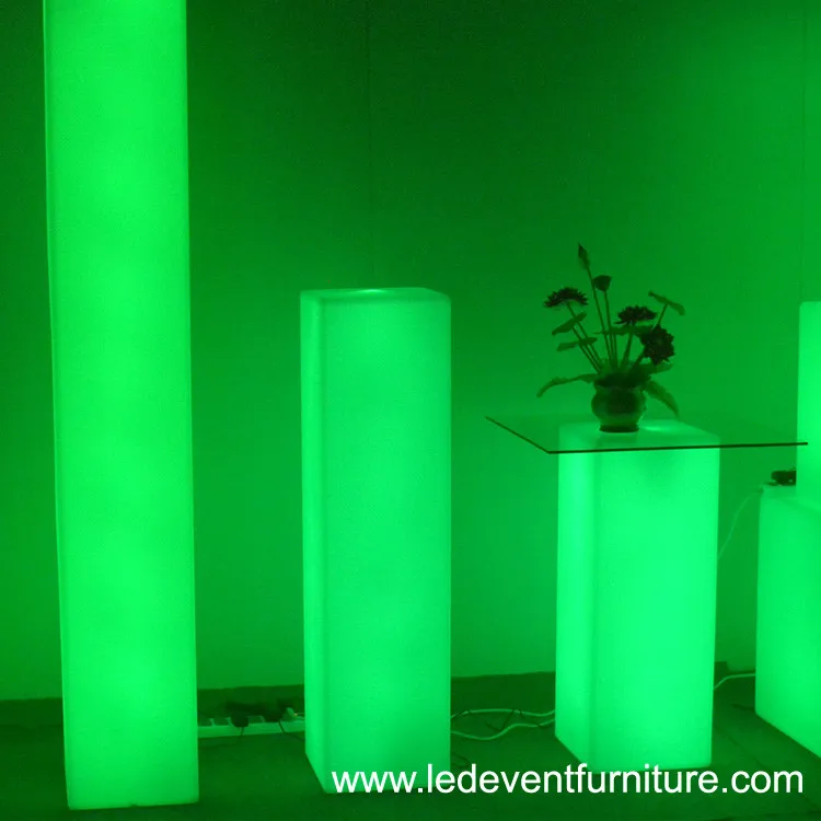 16 Colors Changing Led Pillar Column Use Luminous Waterproof Plastic