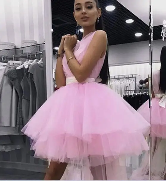 short pink tulle skirt